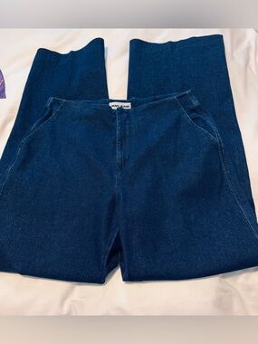 DKNY 12/31 Dark Blue Wide Leg “Dress” Denim Jeans Nordstrom NWOT